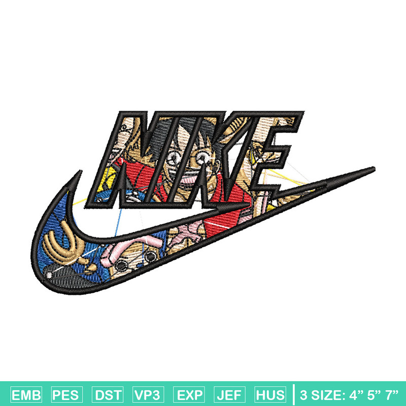 Luffy swoosh embroidery design, One piece embroidery, Anime design, Embroidery shirt, Embroidery file, Digital download.jpg
