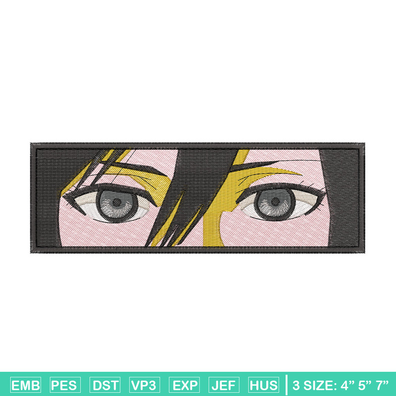 Mikasa black eyes embroidery design, Aot embroidery, Anime design, Embroidery shirt, Embroidery file, Digital download.jpg