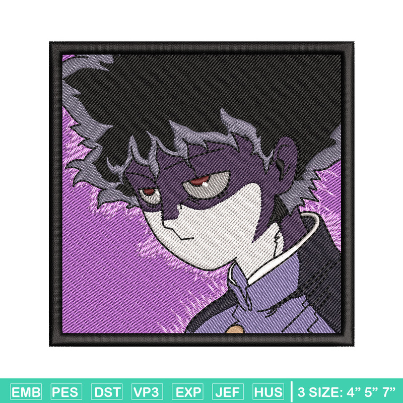 Mob 100 embroidery design, Mob psycho embroidery, Anime design, Embroidery shirt, Embroidery file, Digital download.jpg