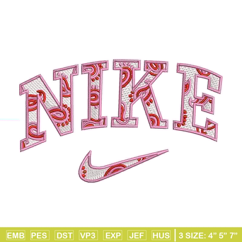 Nike pink embroidery design, Nike embroidery, Emb design, Embroidery shirt, Embroidery file, Digital download.jpg