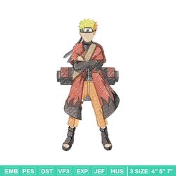 naruto sage embroidery design, naruto embroidery, anime design, embroidery shirt, embroidery file, digital download