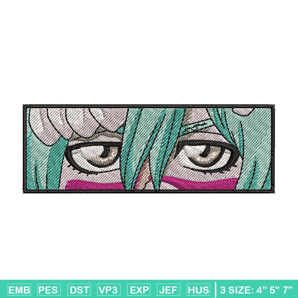 Nel tu eyes embroidery design, Bleach embroidery, Anime design, Embroidery shirt, Embroidery file, Digital download.jpg