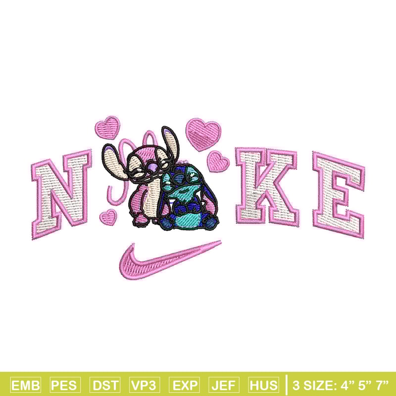 Nike stitch love embroidery design, Stitch embroidery, Nike design, Embroidery file,Embroidery shirt, Digital download.jpg