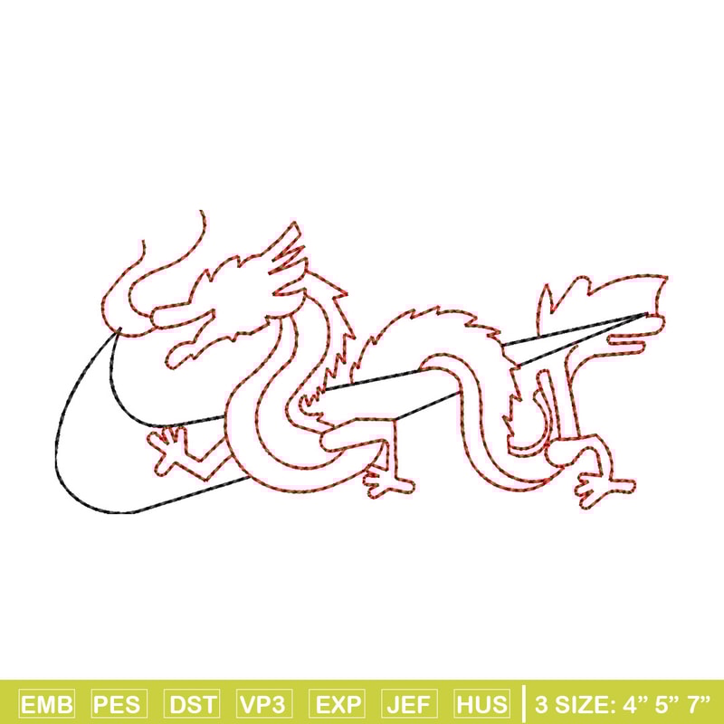 Nike x dragon asian embroidery design, Dragon embroidery, Nike design,Embroidery shirt,Embroidery file, Digital download.jpg