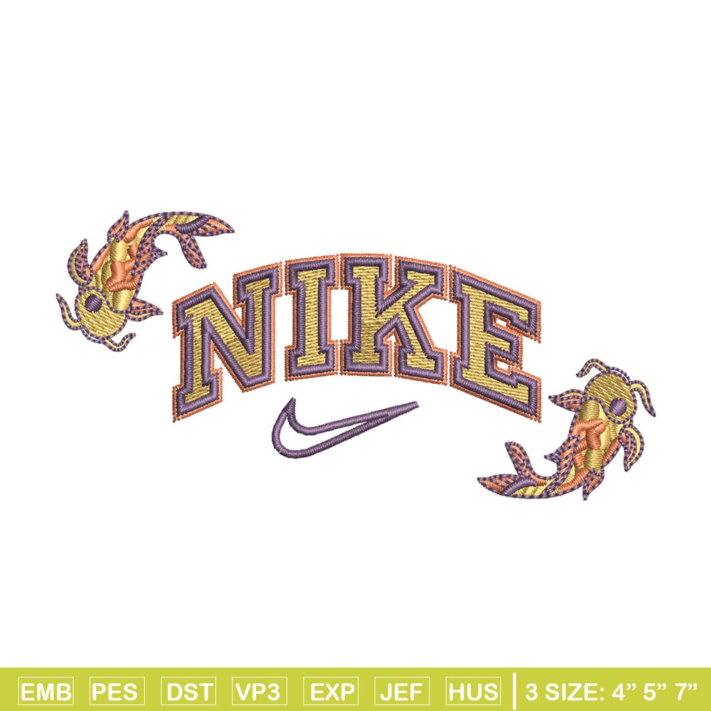 Nike x fish embroidery design, Fish embroidery, Nike design, Embroidery shirt, Embroidery file,Digital download.jpg