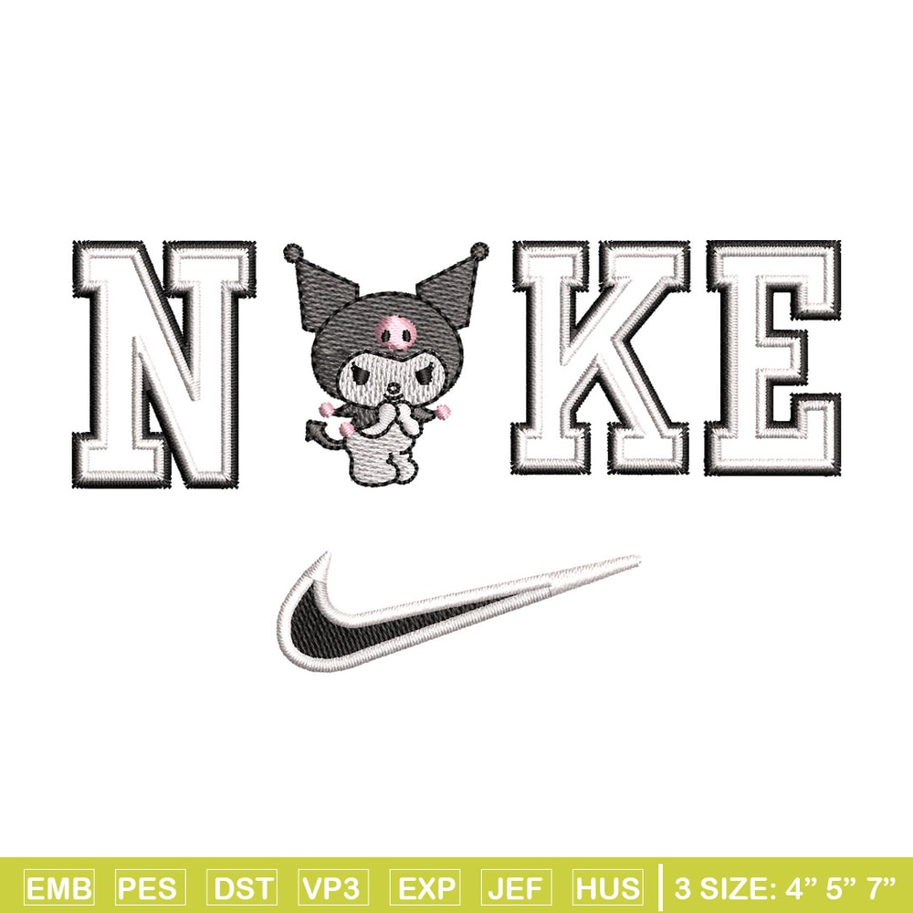 Nike x kuromi embroidery design, Kuromi embroidery, Nike design, Embroidery shirt, Embroidery file,Digital download.jpg