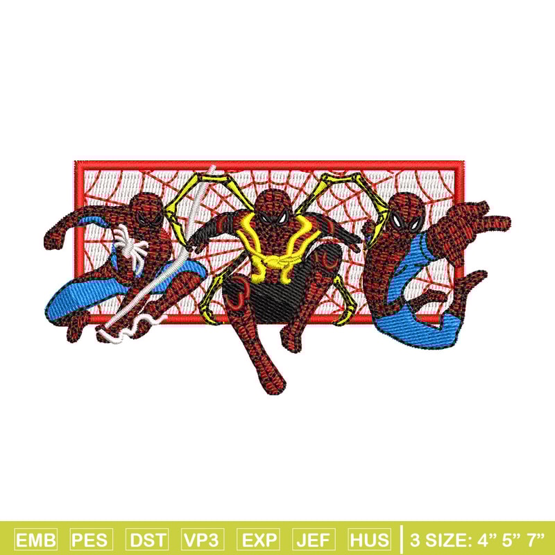 Spiderman box embroidery design, Spiderman embroidery, Emb design, Embroidery shirt, Embroidery file, Digital download.jpg