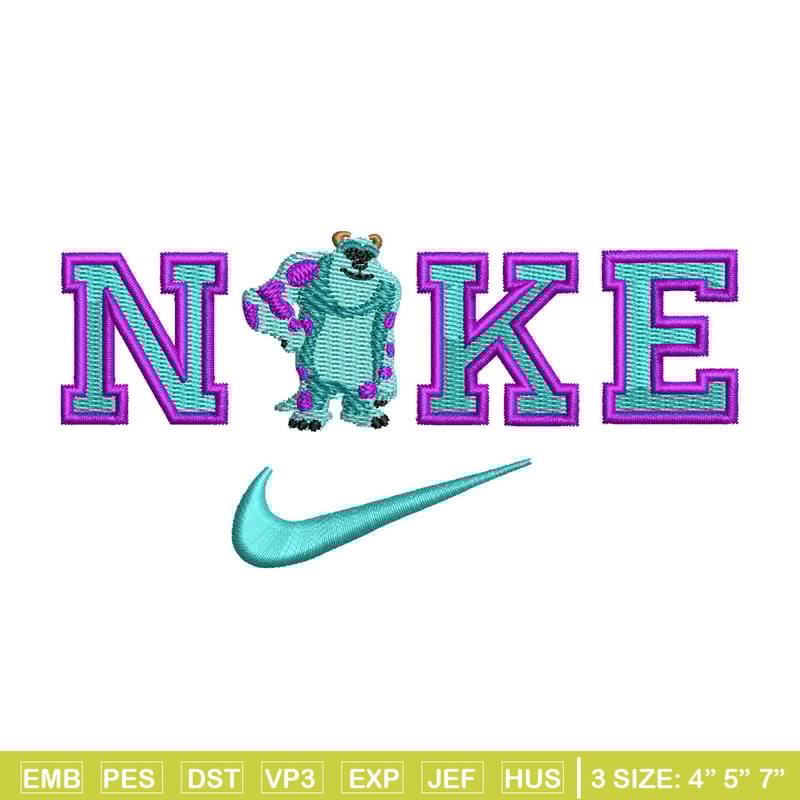 Sullivan x nike embroidery design, Disney embroidery, Embroidery file, Embroidery shirt, Nike design, Digital download.jpg