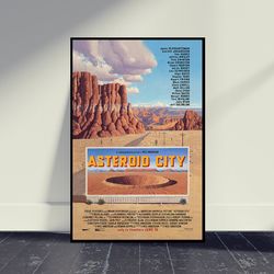 asteroid city movie poster wall art, room decor, home decor, art poster for gift, vintage movie poster, movie print