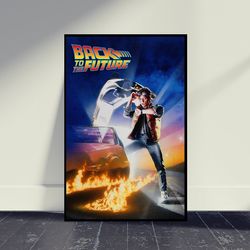 back to the future 1985 movie poster print, wall art, room decor, home decor, art poster for gift, living room decor