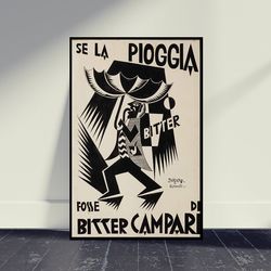 bitter campari vintage food&drink poster wall decor, room decor, home decor, posters print, art poster for gift