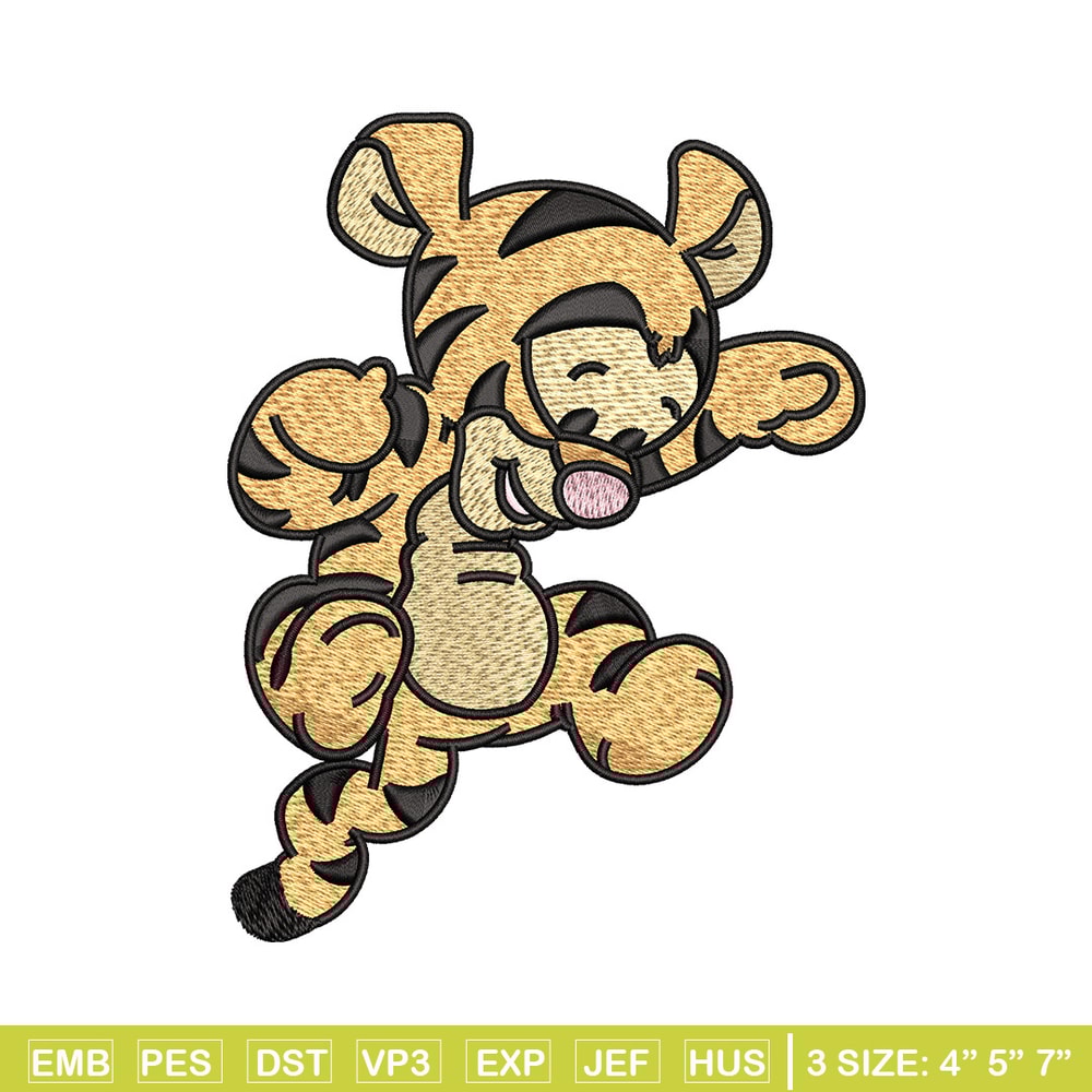 Tigger embroidery design, Pooh disney embroidery, Embroidery file, Embroidery shirt, Emb design, Digital download.jpg