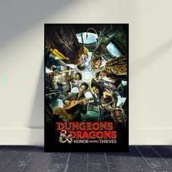 dungeons & dragons honor among thieves movie poster wall art, room decor, home decor, art poster for gift, vintage movie