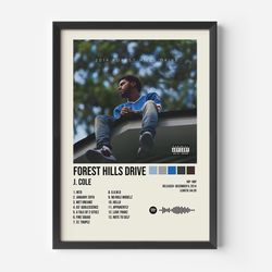 j cole poster 2014 forest hills drive j cole playlist album cover poster album cover wall art premium posters albu