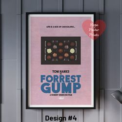 forrest gump poster, 4 different print, modern movie poster gift, poster wall decor, movie posters art, cult movie poste