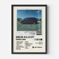 kendrick lamar poster good kid kendrick lamar playlist album cover poster album cover wall art premium posters