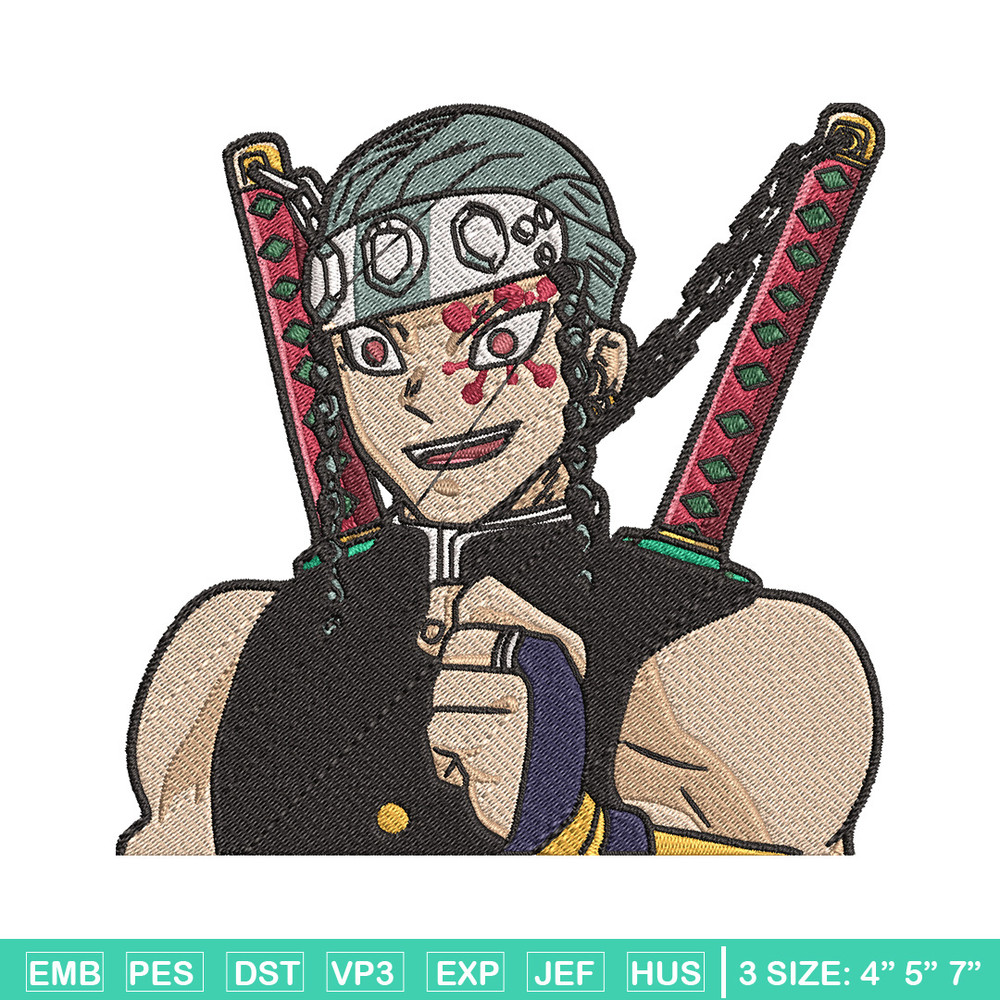 Tengen smile embroidery design, Tengen embroidery, Anime design, Embroidery shirt, Embroidery file, Digital download.jpg