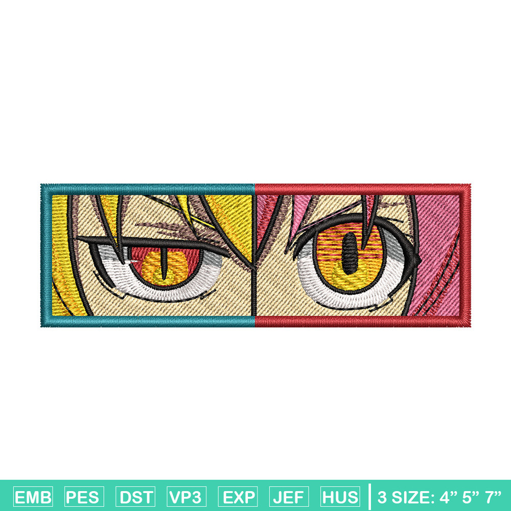 Tohru eyes embroidery design, Dragon maid embroidery, Anime design, Embroidery shirt, Embroidery file,Digital download.jpg