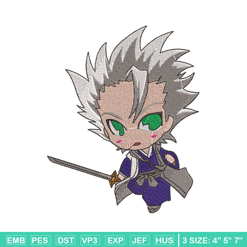 Toshiro chibi embroidery design, Bleach embroidery, Anime design, Embroidery file, Embroidery shirt, Digital download.jpg