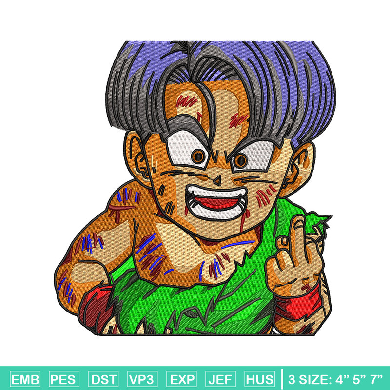 Trunks kid embroidery design, Dragonball embroidery, Nike design, Embroidery shirt, Embroidery file, Digital download.jpg
