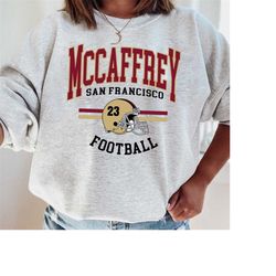 christian mccaffrey san francisco football sweatshirt, vintage san francisco football crewneck, san francisco t-shirt, s