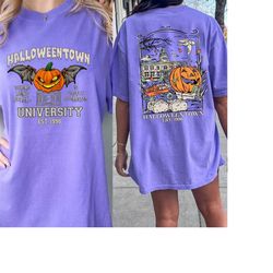 comfort colors vintage halloweentown 1998 shirt 2 side, halloweentown university shirt, fall shirt, halloweentown shirt,