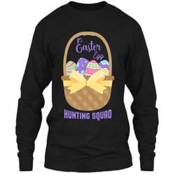 cute funny happy easter shirt egg hunting squad season ls ultra cotton tshirt
