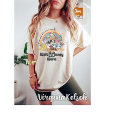 comfort colors vintage walt disney world shirt, retro mickey and friends shirt, retro disney shirt, disney trip shirt, d