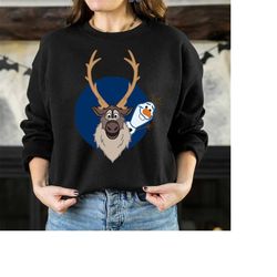 disney frozen 2 olaf and sven t-shirt unisex tee adult t-shirt kid shirt long sleeve hoodie sweatshirt women's tank
