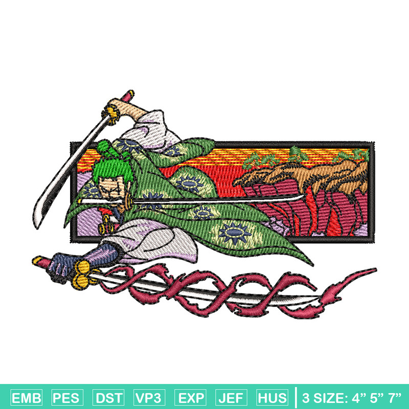 Zoro sword embroidery design, One piece embroidery, Anime design, Embroidery shirt, Embroidery file, Digital download.jpg