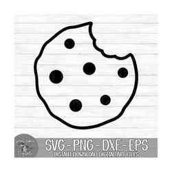 chocolate chip cookie - instant digital download - svg, png, dxf, and eps files included!
