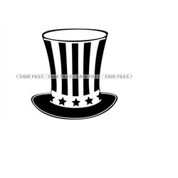 Uncle Sam Hat SVG, USA Hat Svg, Top Hat Svg, USA Hat Clipart, Usa Hat Files for Cricut, Usa Hat Cut Files For Silhouette