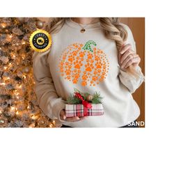 halloween pumpkin sweatshirt ,paw print pumpkin hoodie, halloween pumpkin shirt ,halloween dog shirt, retro pumpkin ,hal