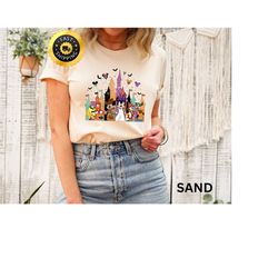 disney mickey and friends halloween shirt, disney halloween trip shirt, vintage disney halloween castle shirt, disney ha