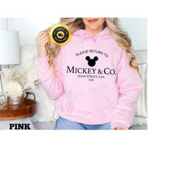please return to mickey & co sweatshirt, disneyworld mickey vacation 2023 hoodie, disney family matching trip shirt, cut