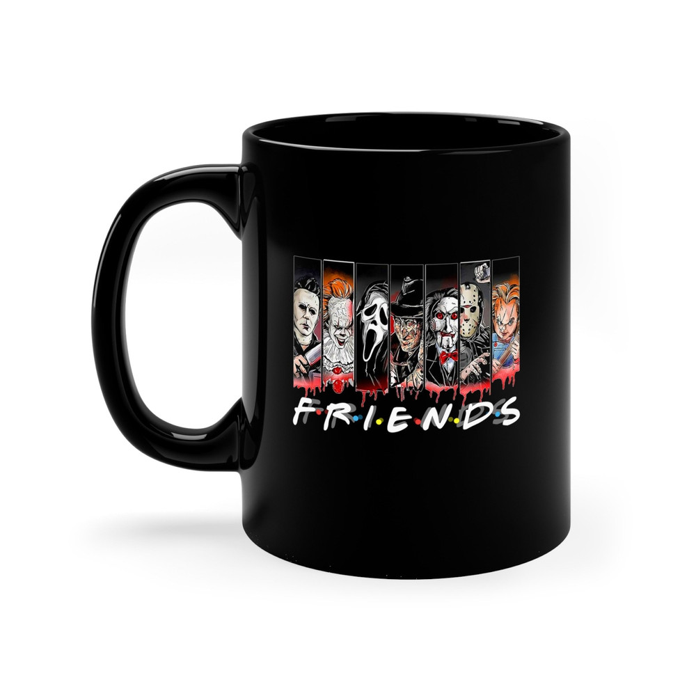 Friends Mug, Horror Friends Coffee Mug, Funny Gift For Her Him, Personalised Coffee Mug, Funny Mug, Friends Mug, Family Mug - 1.jpg