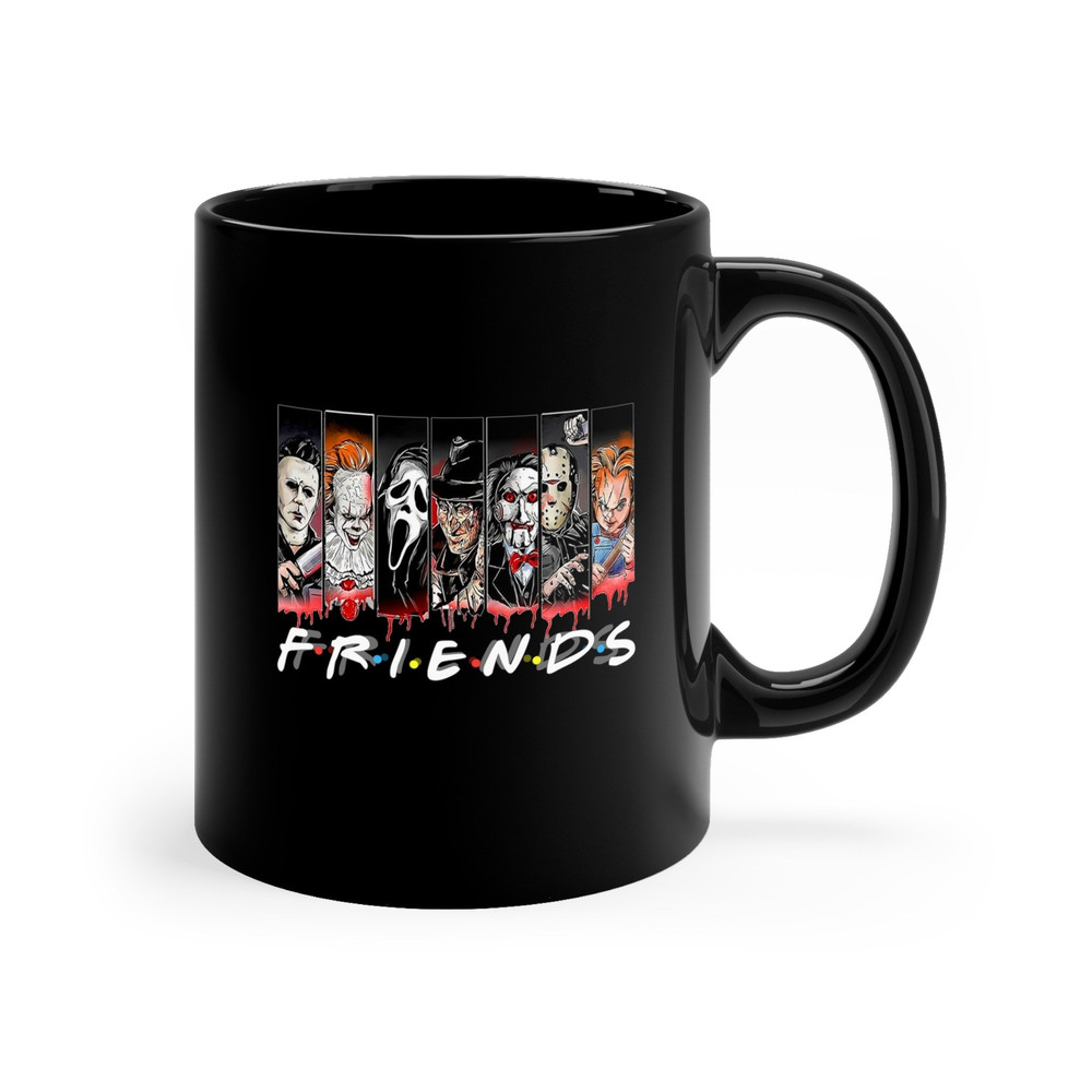 Friends Mug, Horror Friends Coffee Mug, Funny Gift For Her Him, Personalised Coffee Mug, Funny Mug, Friends Mug, Family Mug - 2.jpg