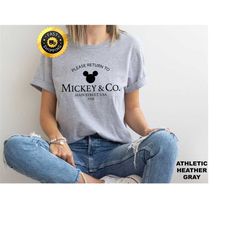 please return to mickey & co shirt, disneyworld mickey vacation 2023 shirt, disney family trip shirt, cute  mickey gift,