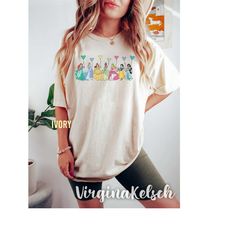 comfort colors disney princess balloons shirt, retro princess disneyworld shirt, disney family trip shirt, disneyland sh