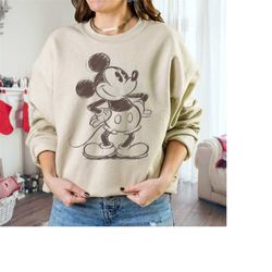 disney mickey and friends mickey mouse sketch portrait unisex tee adult t-shirt for men women kid shirt long sleeve swea