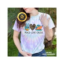 peace love cruise shirt, ship cruise shirt, leopard heart travel shirt, matching family cruise marine shirt, family trip