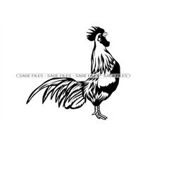 crowing rooster svg, rooster svg, farm svg, rooster clipart, rooster files for cricut, rooster cut files for silhouette,