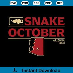 Snake October Arizona Wildcats MLB Team SVG Cricut File