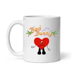 bad bunny mug, ceramic mug, coffee mug