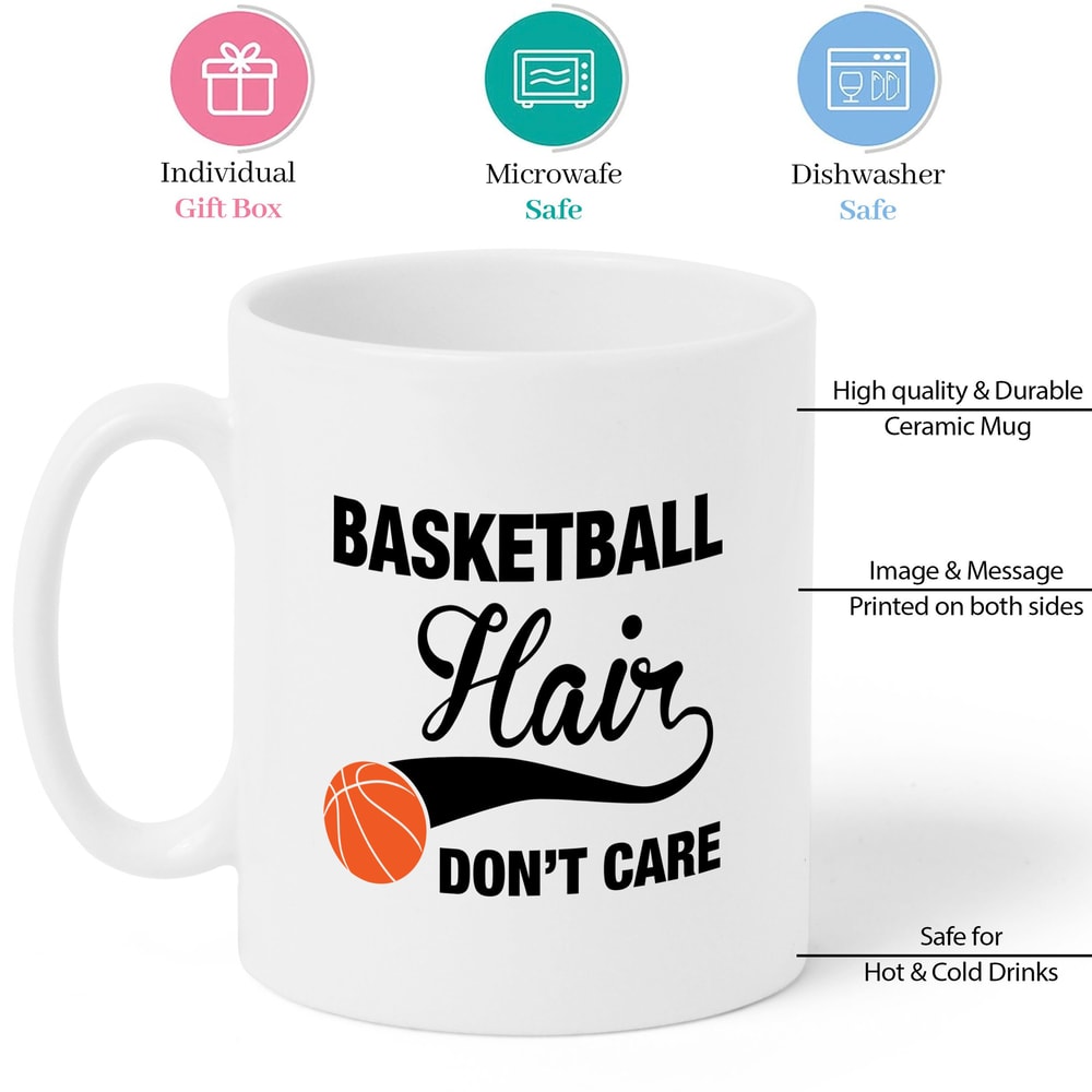 Basket Ball Hair Don't Care Mug 3, Funny Basketball Gifts for Men, Him, Husband, Boyfriend, Dad, Basketball Player Gifts, Playing Basketball - 6.jpg