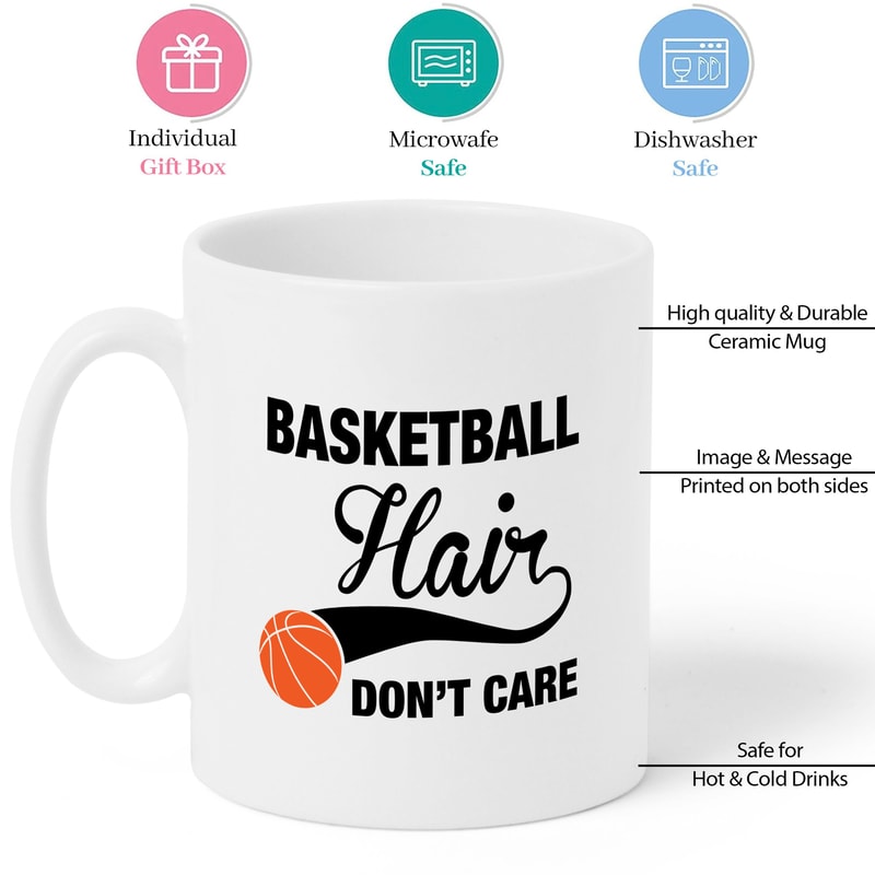 Basket Ball Hair Don't Care Mug 3, Funny Basketball Gifts for Men, Him, Husband, Boyfriend, Dad, Basketball Player Gifts, Playing Basketball - 6.jpg