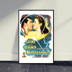 notorious movie poster wall art, room decor, home decor, art poster for gift, vintage movie poster, movie print.jpg