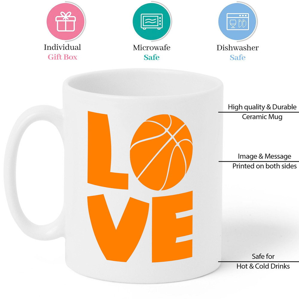 Love Mug, Basketball Mug, Funny Basketball Gifts for Men, Him, Husband, Boyfriend, Dad, Basketball Player Gifts, Playing Basketball - 2.jpg