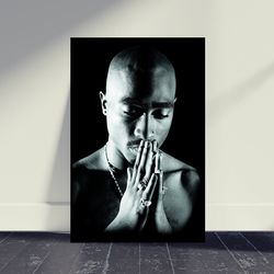 rapper tupac shakur 2pac art poster music poster print wall art, room decor, home decor, beautiful art poster for gift.j