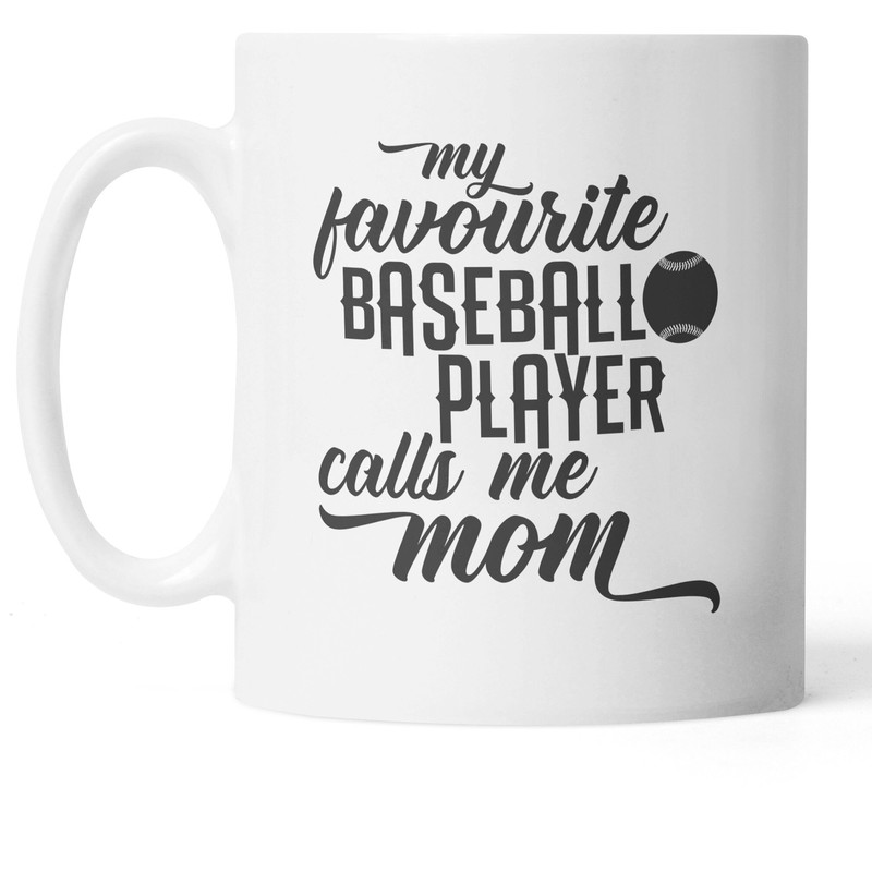 My Favourite Baseball Player Calls Me Mom Mug, Baseball Mug, Baseball Gifts, Fun Coffee Cups, Baseball Fan, Gifts for Dad, Baseball Themed - 1.jpg